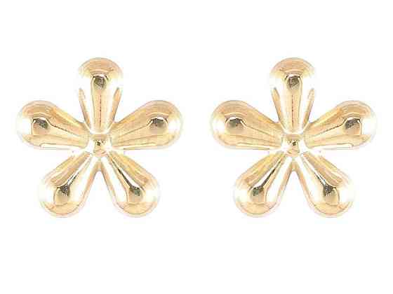 Сережки Stainless Steel 14K пусети «Квіточки» (254034) ТМ XUPING Киев