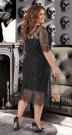 Гипюровое платье с асимметричным низом  большого размера (54) Киев