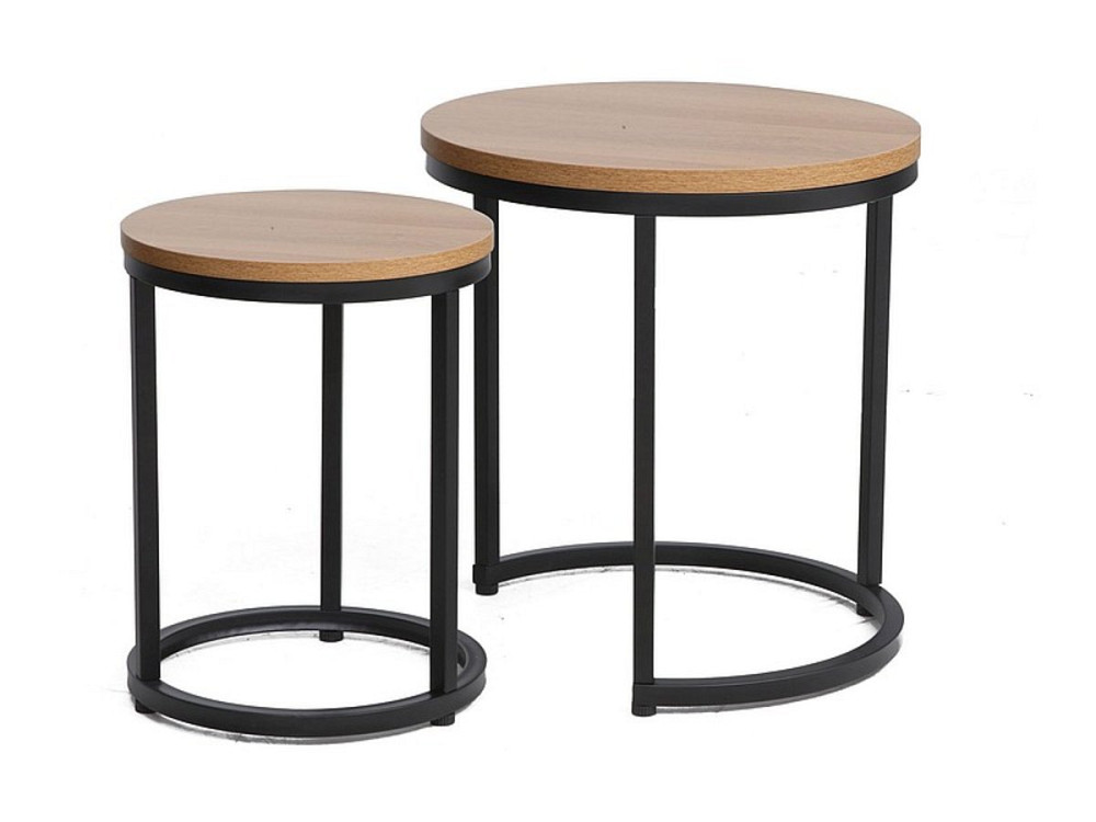 Журнальний столик HOLA дуб/чорний (к-кт) Київ - фото 1