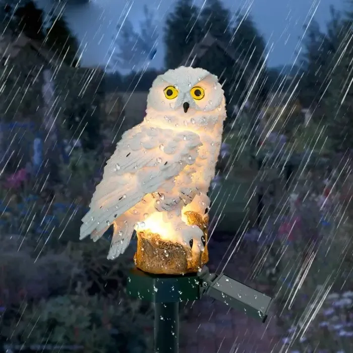 Фонарь садовый Сова с солнечной панелью WHITE Коломыя - изображение 7