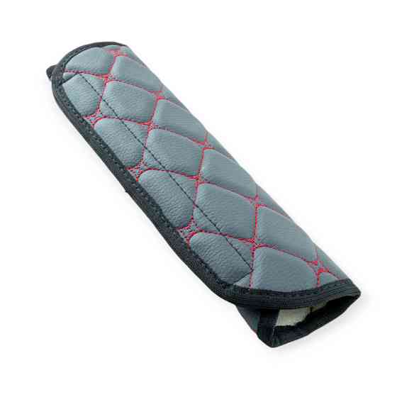 Чехол безопасности m кожзам серый, красный ромб ремня Мукачево