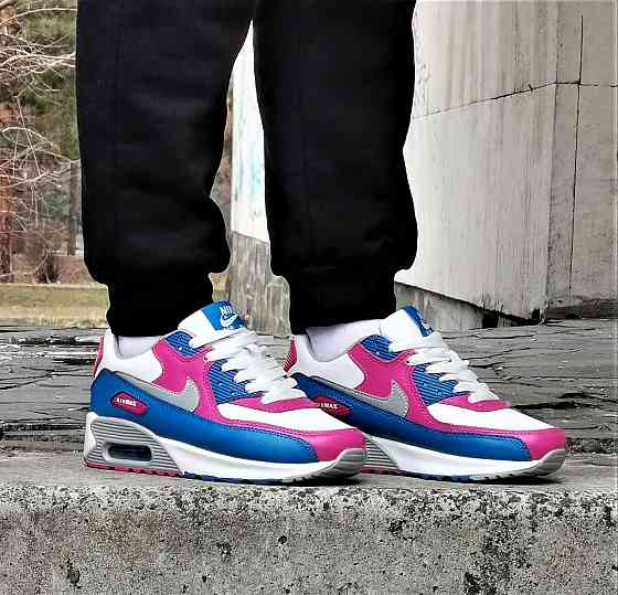 Кроссовки Nike 90 Женские Разноцветные с Амортизацией Цветные Найк (размеры: 37,38,39,40,41) Видео Обзор Днепр