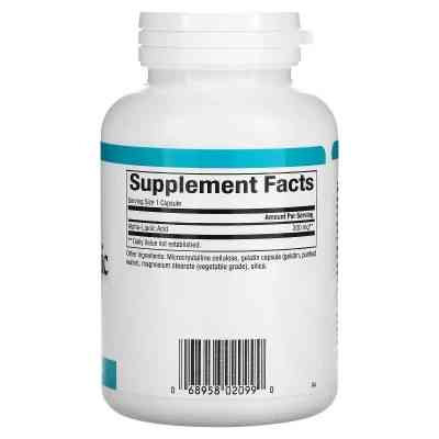 Вітамінно-мінеральний комплекс Natural Factors Альфа-ліпоєва кислота, 200 мг, Alpha-Lipoic Acid, 120 капсул (NFS-02099) Вінниця