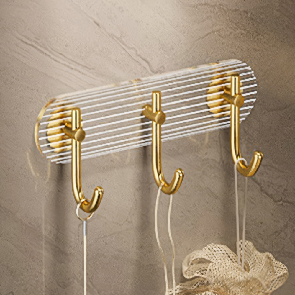 Настенная вешалка на 3 крючка для кухни, ванной комнаты, самоклеящаяся вешалка с алюминиевыми крючками Каменец-Подольский - изображение 1