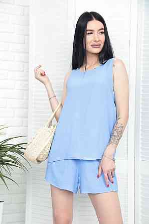 Літній костюм "Ender" оптом | Розпродаж моделі Блакитний, 42-44 Київ