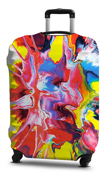 Чехол на чемодан размер L дайвинг с рисунком абстракция Киев - изображение 1