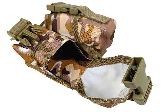 Підсумок гранатний подвійний Multicam Arid (степовий) (MOLLE, підсумок для гранат на розгрузку, жилет, РПС) Коломия
