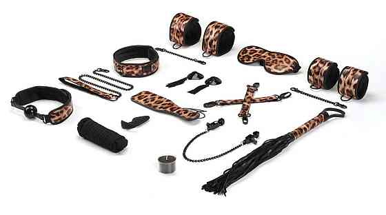 БДСМ-набор Liebe Seele Leopard Print 13pcs set, 13 предметов Sex Aura Киев