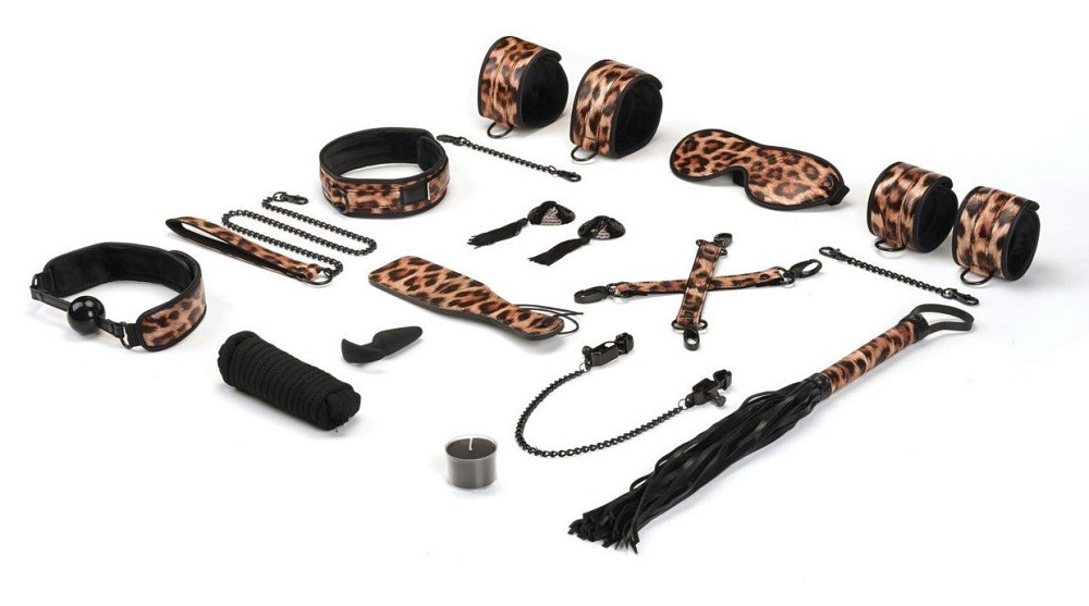 БДСМ-набор Liebe Seele Leopard Print 13pcs set, 13 предметов Sex Aura Киев - изображение 1