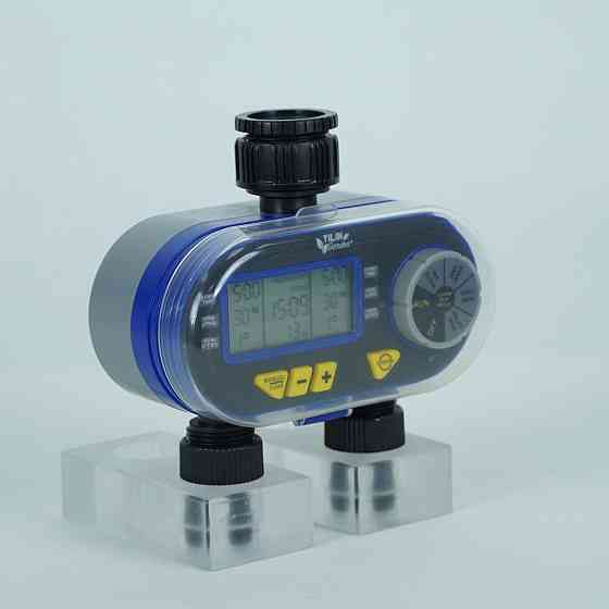 Таймер полива Aqualin YL21060 цифровой на 2 линии, автоматический регулятор подачи воды с дисплеем Киев