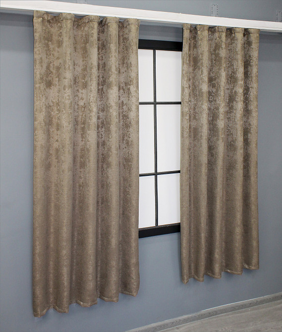 Комплект коротких штор VR-Textil Жакард Sultan XO № 1680ш Темно-бежевий 130х170 см 2 шт (35-0329) Київ - фото 3