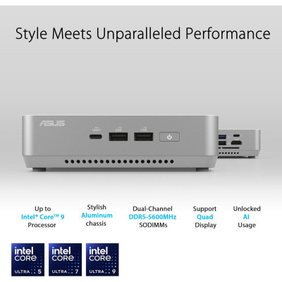 Компьютер ASUS NUC 14 Pro+ RNUC14RVSU900002I Kit(L6) / Ultra 9 185H, M.2 22x80 NVMe; 22x42 NVMe (90AR0051-M000J0) Винница - изображение 5