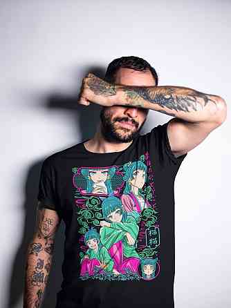 Футболка з аніме принтом Маомао Апотхекарй Діаріес Ессентіал оверсайз (S/M/L) Чорний AnimeJ0192 Дніпро