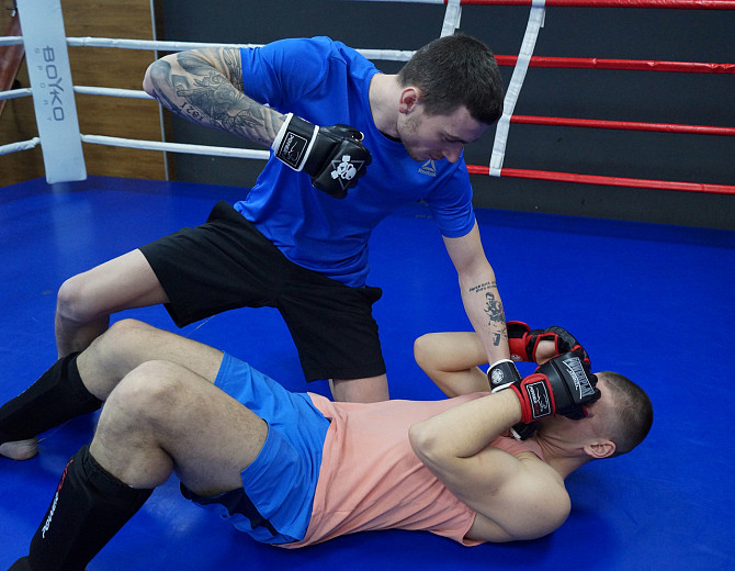 Рукавиці для MMA PowerPlay 3056 А Чорно-Білі XL Каменское - изображение 9