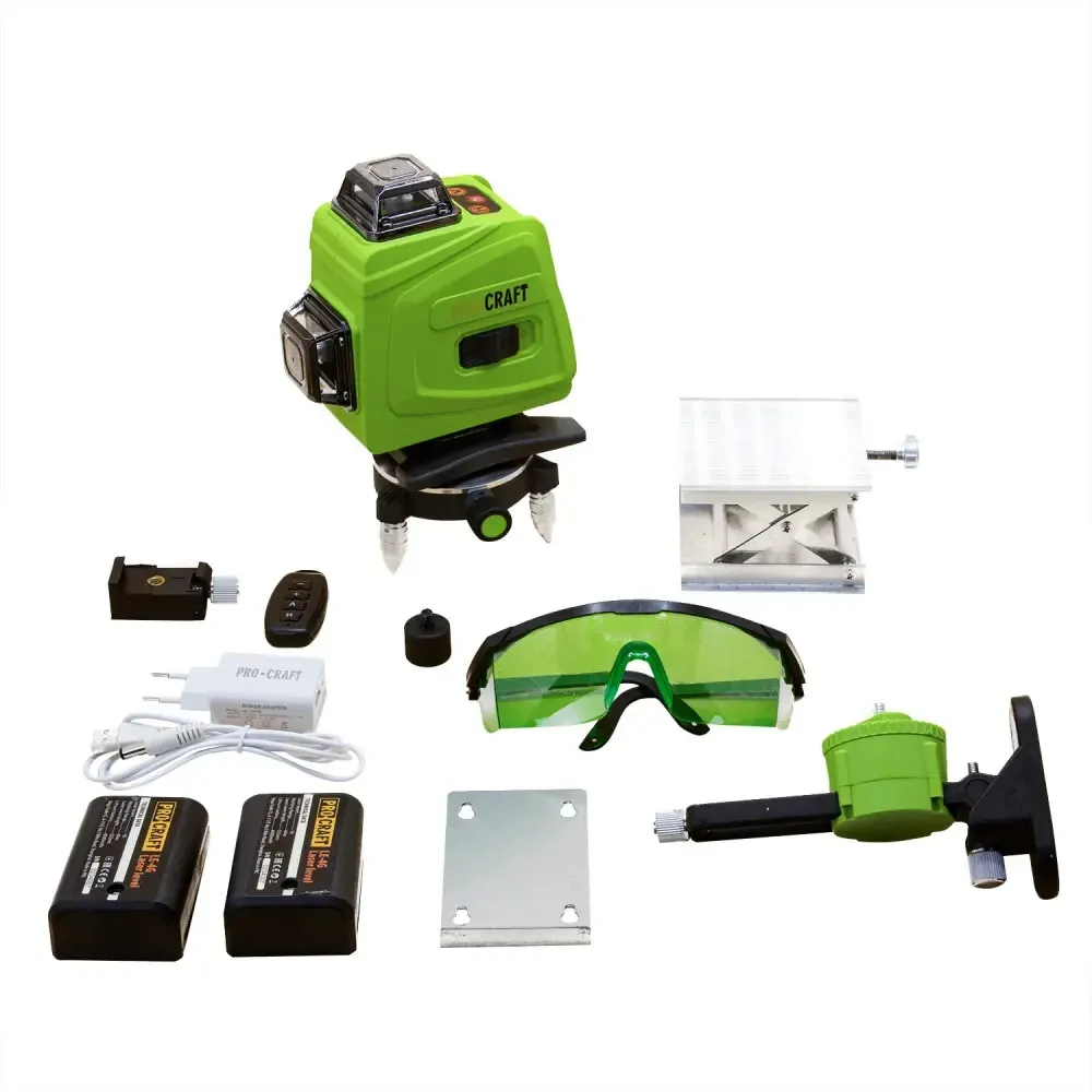 Лазерний рівень Procraft LE-4G 5 променів, зелений діод, Li-Ion 4000 мА·год Львів - фото 1