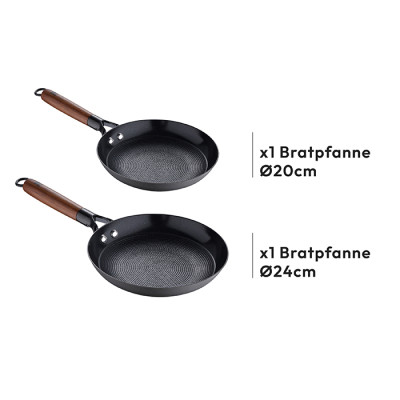 Набір сковорідок MasterPro Odin, 20/24 см чавун (BGKIT-0083) Вінниця - фото 3