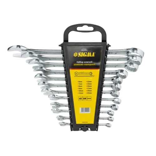 Набір ключів ріжково-накидних 6-22мм CrV polished 12шт. SIGMA Житомир - изображение 2
