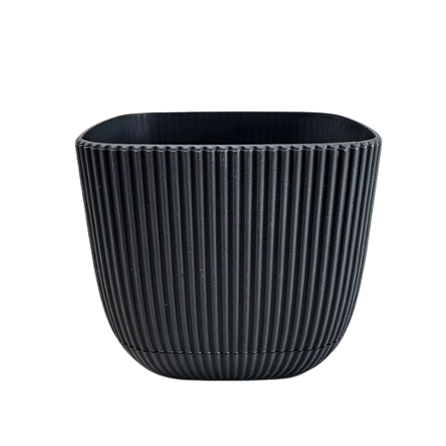 Вазон Mergan 1,8л квадратний антрацит ELIF Житомир - фото 1