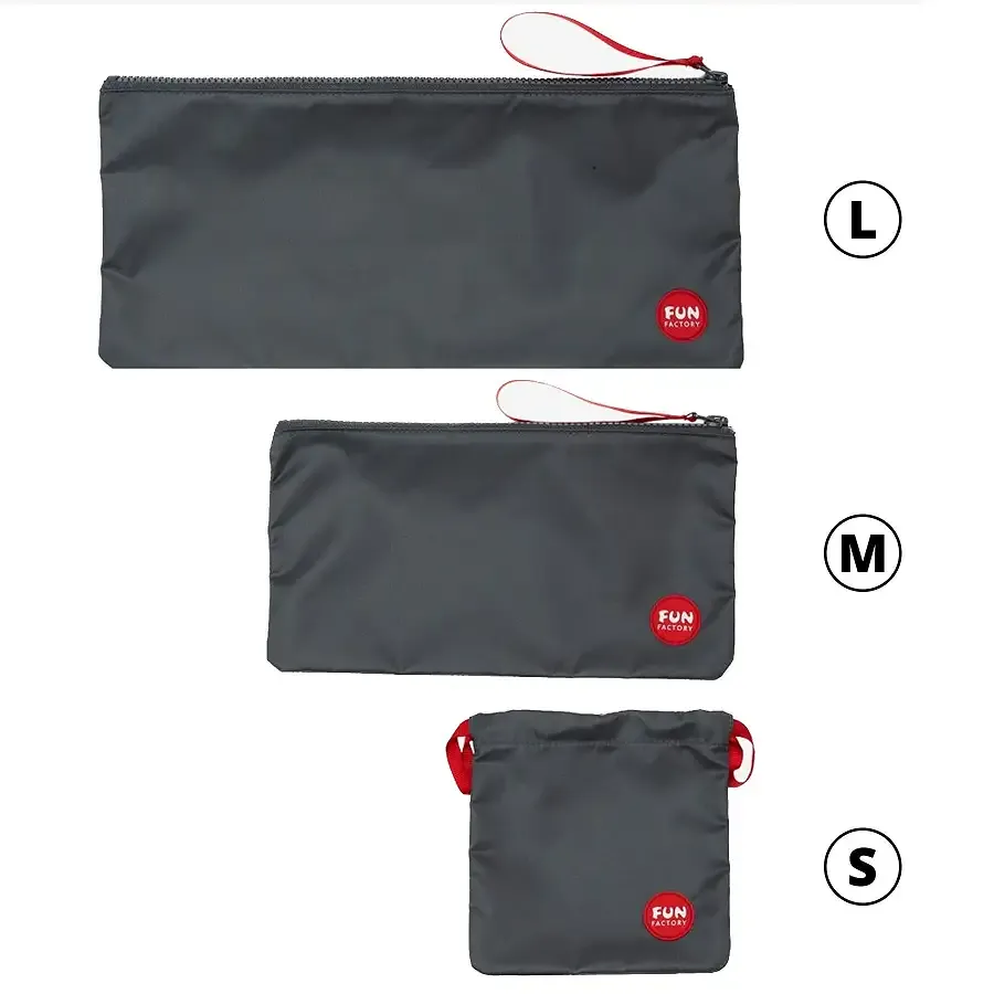 Сумка для секс-іграшок Fun Factory TOYBAG, S, сіра, кисет, 14x14 см Львів - фото 3