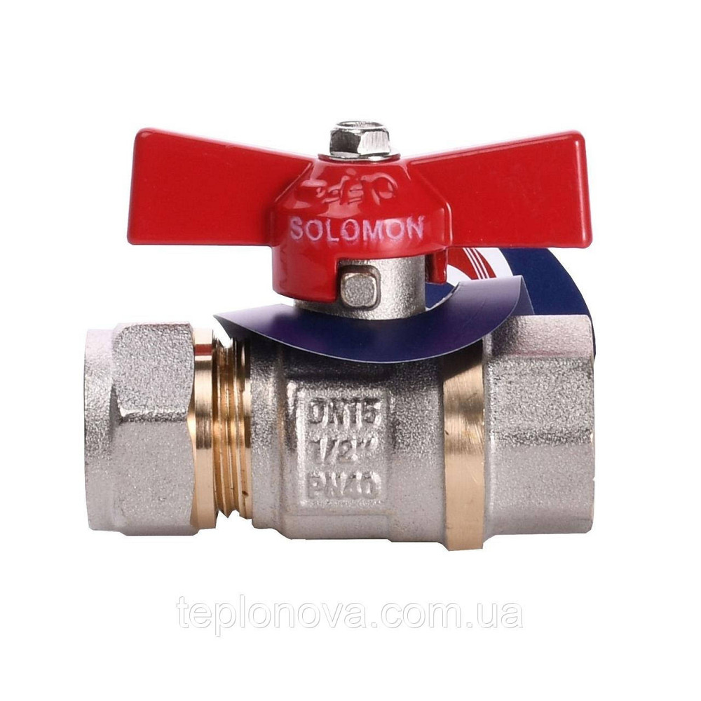 Кран шаровый SOLOMON 16х1/2″ 1184 внутр. резьба Черновцы - изображение 2