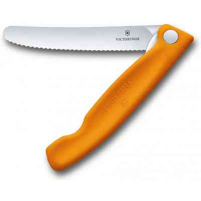 Кухонный нож Victorinox SwissClassic Foldable Paring 11 см Serrated Orange (6.7836.F9B) Винница