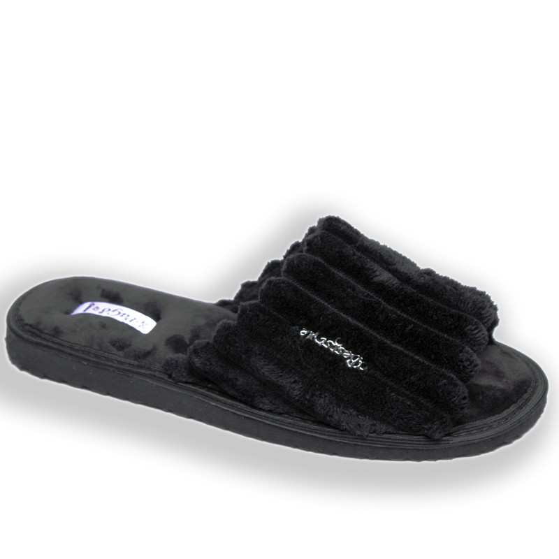 Тапочки чоловічі з відкритим носком та легкою підошвою PaGo великий вельвет чорні Одеса - фото 18