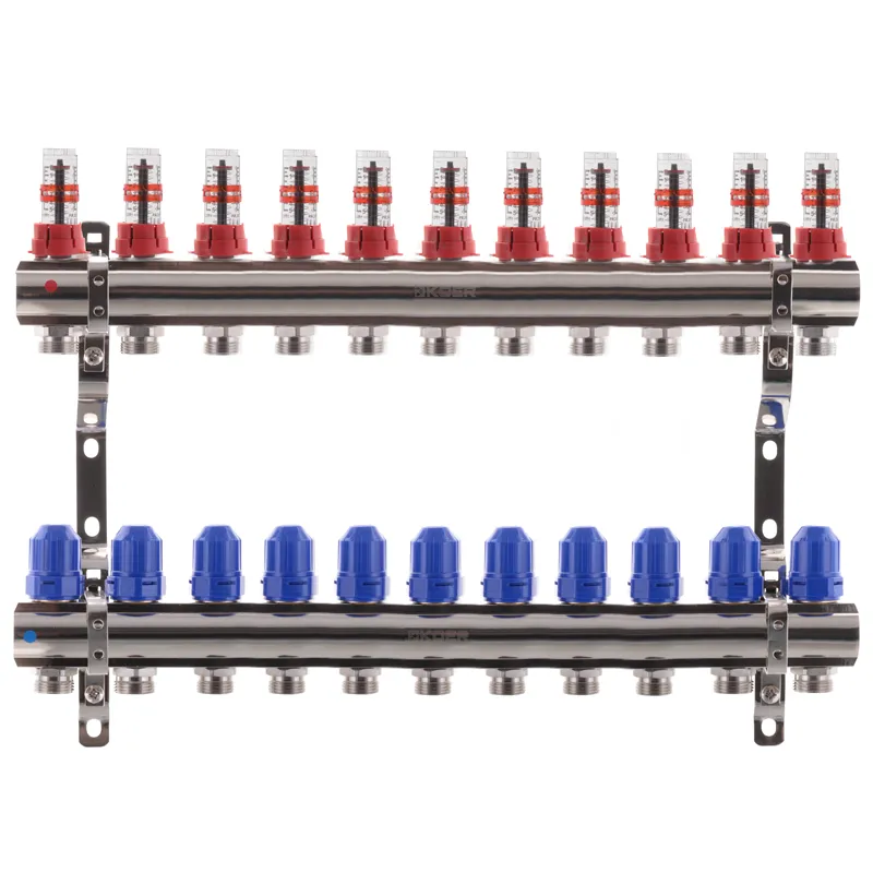 Колекторний блок з витратомірами Koer KR.1110-11 1"x11 ways (KR2648) Київ - фото 1