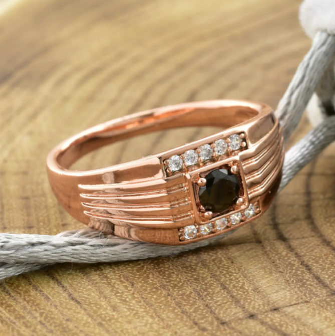 Печатка Xuping 13857 черные фианиты, позолота РО, ширина 10 мм, размер 20, вес 5,3 г, мужская Киев - изображение 4