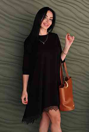 Сукня трапеція з мереживом "Emma"| Батал Київ