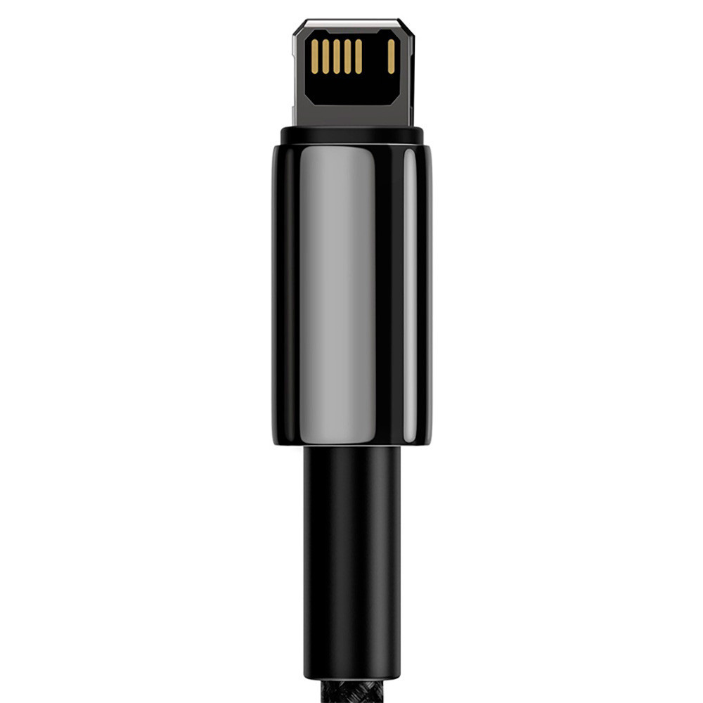 Кабель Baseus Tungsten Gold Fast Charging Data Cable USB to iP 2.4A 1m Black Одеса - фото 6