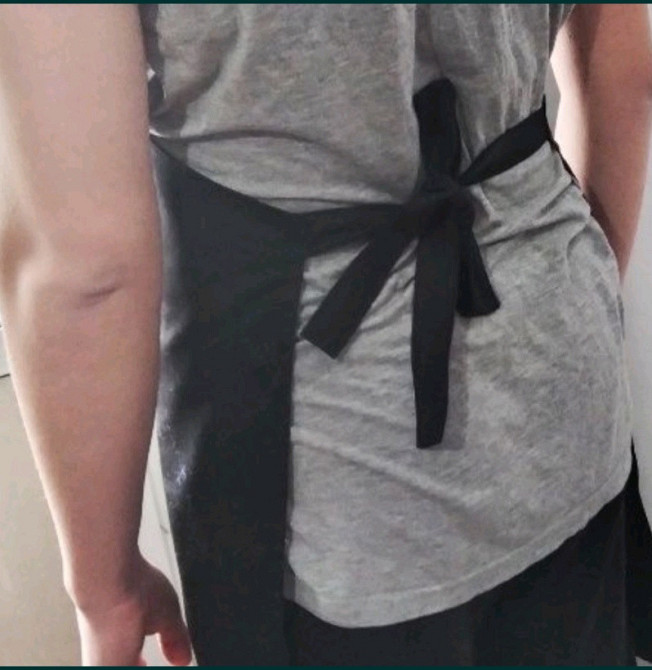 Фартук для повара черный саржа 35/65, высокая плотность Чернигов - изображение 2