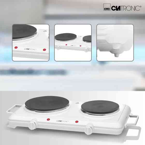 Настільна електрична плита двоконфоркова Clatronic DKP (3583) Потужність 2500 Вт Нововолинськ