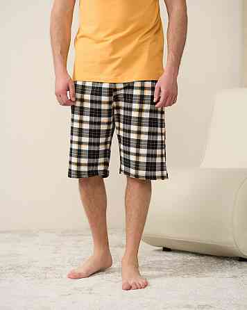 Чоловічий комплект для дому та відпочинку з шортами в карту — Excellent Tom John Київ