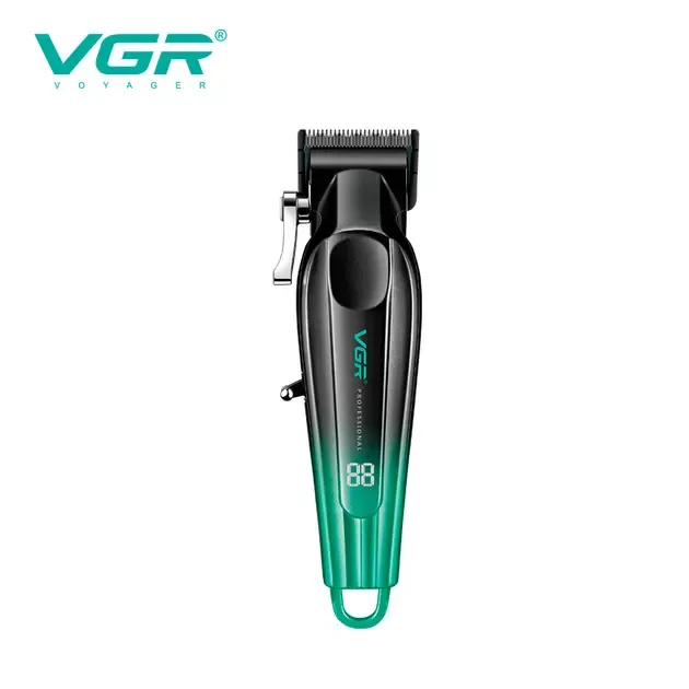 Аккумуляторная машинка для стрижки VGR V-662 GREEN, 7000 RPM, 6 насадок, LED дисплей Коломыя - изображение 8