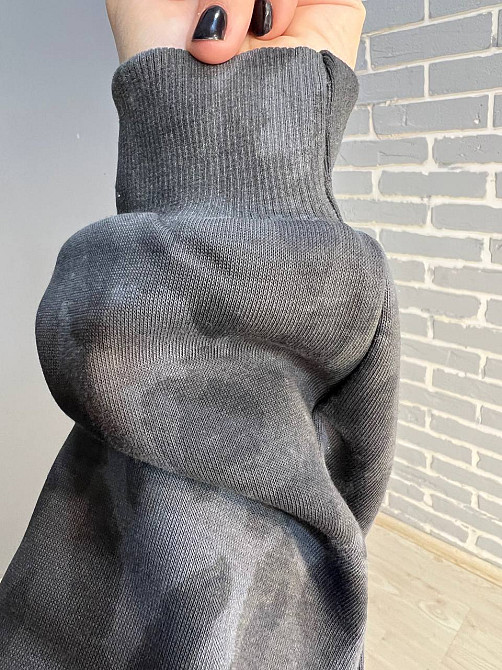 Костюм жіночий A-N 2762 утеплений худі на блискавці з брюками леопардовий графіт, графіт, L Київ - фото 20