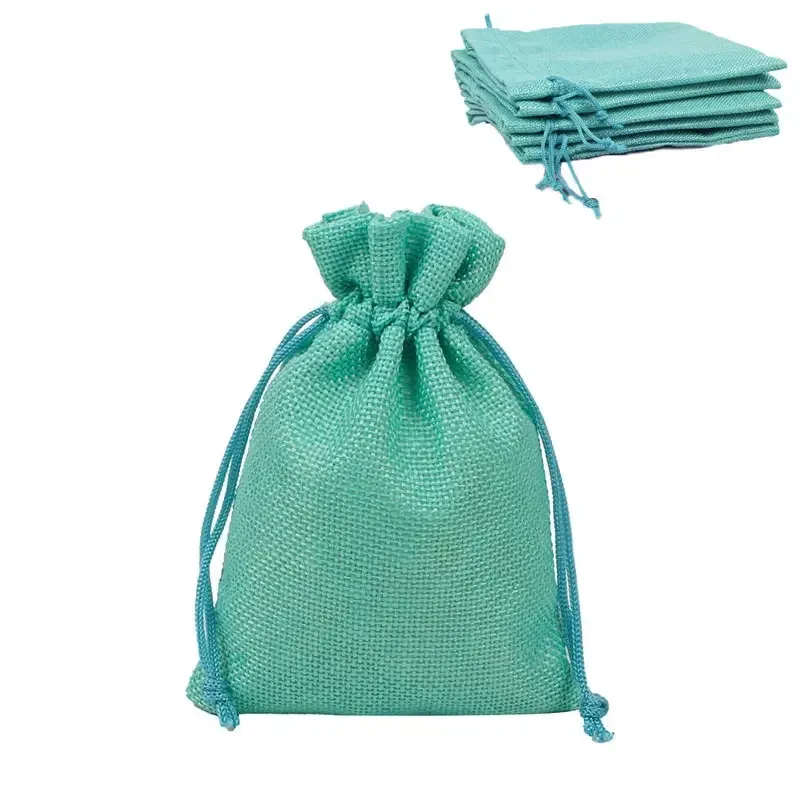 Зелені мішечки з бавовни 10×14 см, 50 шт на шнурку Київ - фото 2