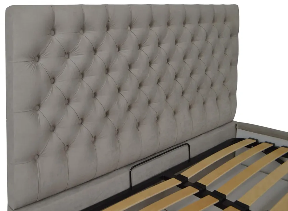 Кровать Cambridge VIP 140 х 190 см Amore 31 С дополнительной металлической цельносварной рамой Серый Днепр - изображение 10