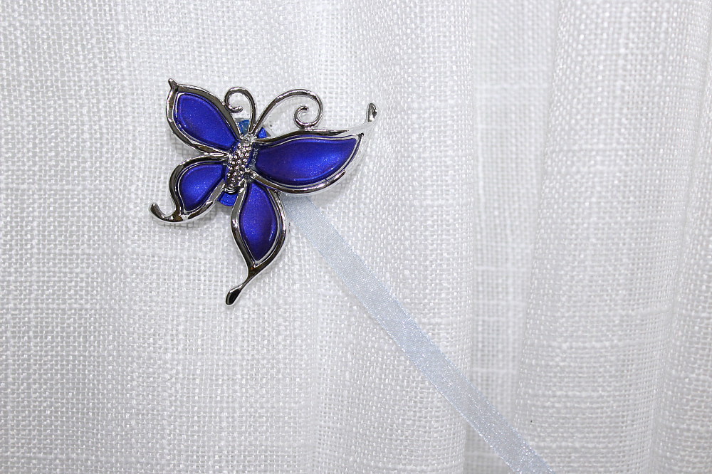 Магніти для штор і гардин (135м) Карнер набір 2 шт Синій з сріблястим (81-043) Київ - фото 2