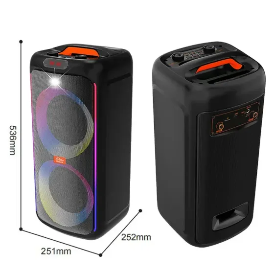 Портативная Bluetooth колонка ZQS6238 с микрофоном и пультом ДУ, USB/TF/FM, LED подсветка Одесса