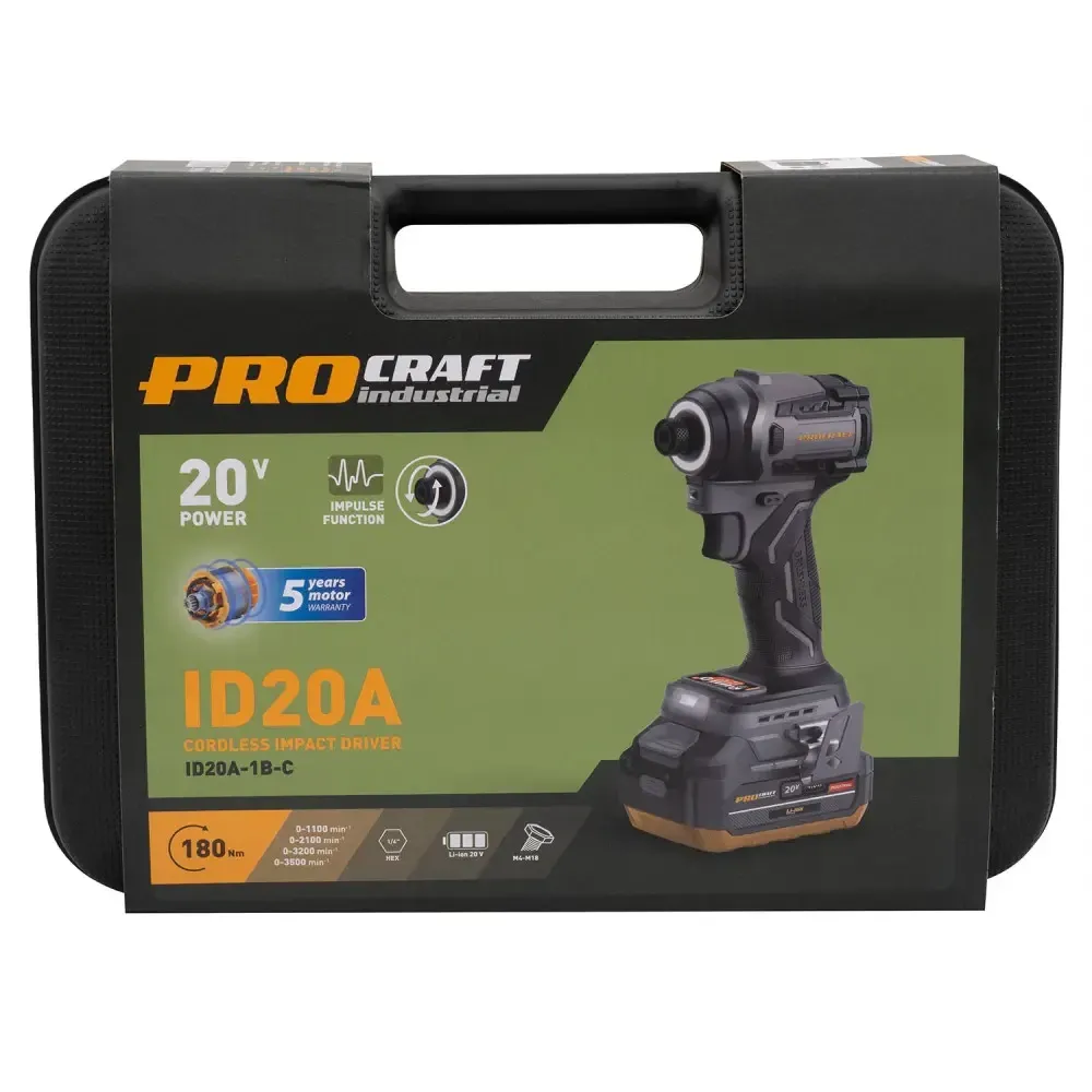 Акумуляторний гвинтоверт Procraft Industrial ID20A (з 1 акб і зп) Коломия - фото 1