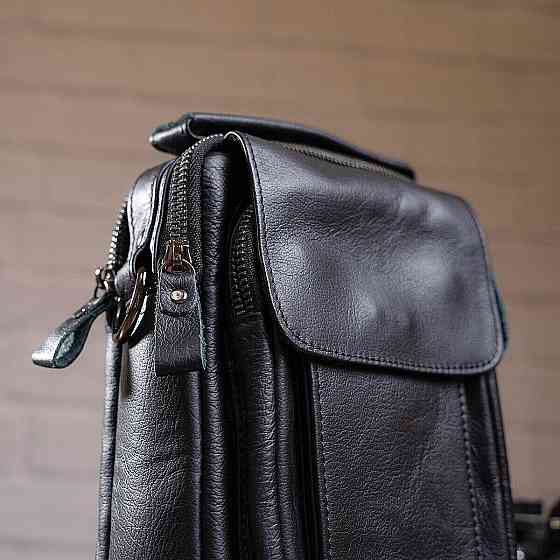 Сумка мужская кожаная Черная (Vintage) Киев