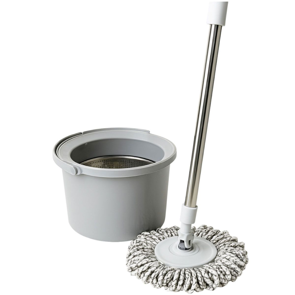 Household Набір для вологого прибирання з круглою телескопічною шваброю з мікрофібри та відром Коломия - фото 1