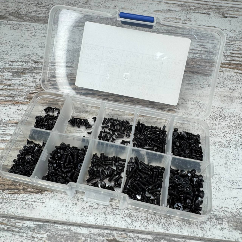 Винты микровинты потайные для ноутбуков M2 M2.5 M3 набор 500шт крепеж Киев - изображение 3