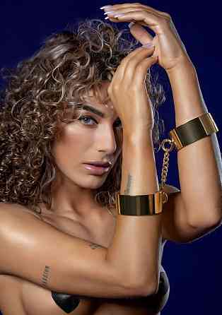 Наручники Slave Wrist Cuffs TABOOM, металеві, золотисті Sex Aura Київ