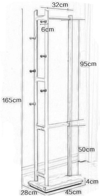 Стійка вішалка для одягу "Ахтопол" корал Миколаїв - фото 2