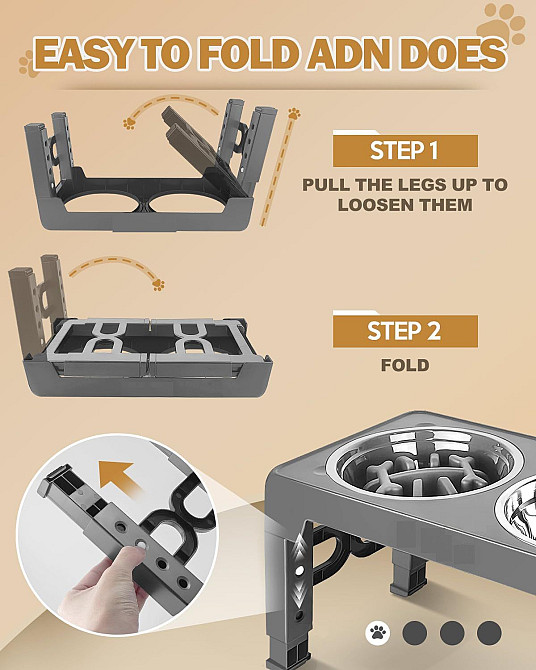 Регульовані підняті миски для собак Луцк - изображение 3