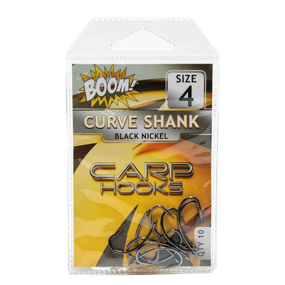 Крючок для мирной рыбы Curve Shank No4 (10 шт/уп) (Black Nickel) ТМ BOOM Киев - изображение 1