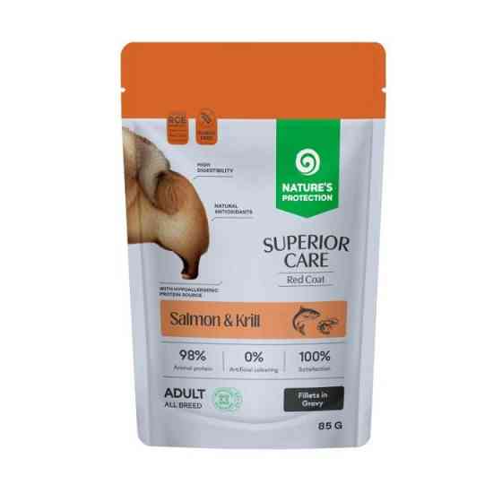 Nature's Protection Superior Care Red Coat Grain Free Adult Salmon and Krill Вологий корм для собак з рудим забарвленням з лососем і крилем, 85 г Киев