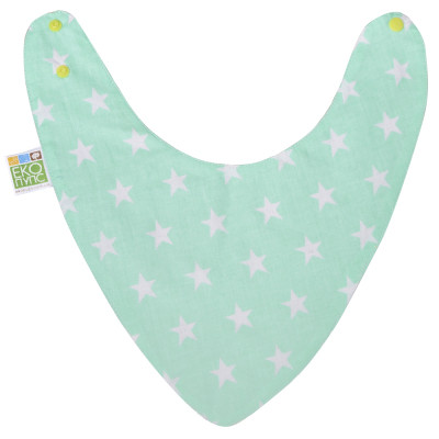 Слюнявчик Еко Пупс Eco Cotton бандана 21x30 (ментол, звездочки) (BEC-011) Винница - изображение 1