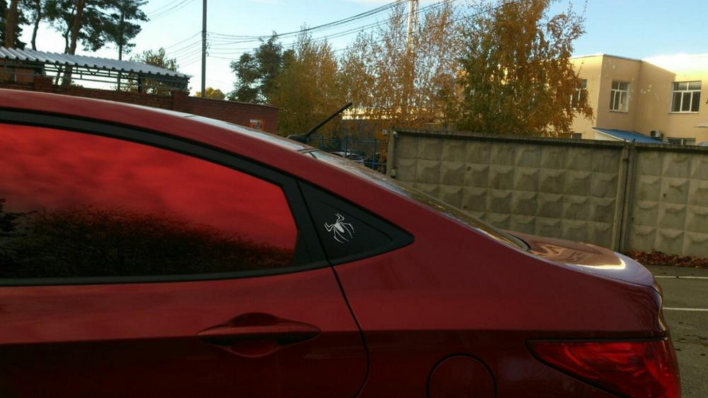 Металева наклейка на авто Павук Срібло не іржа Київ - фото 5